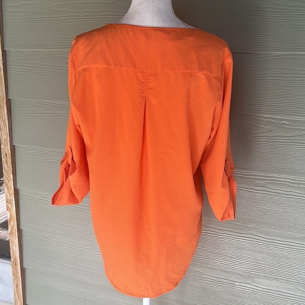 Zara Basic Roll Tab Sleeve Blouse - image 4